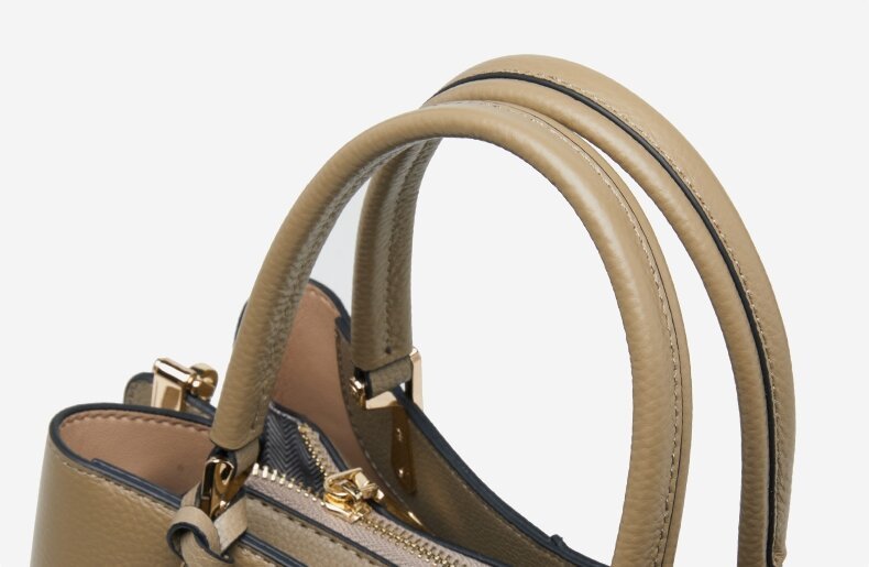 精緻な金具手提げバッグ|牛革ハンドバッグ|牛革ショルダーバッグ