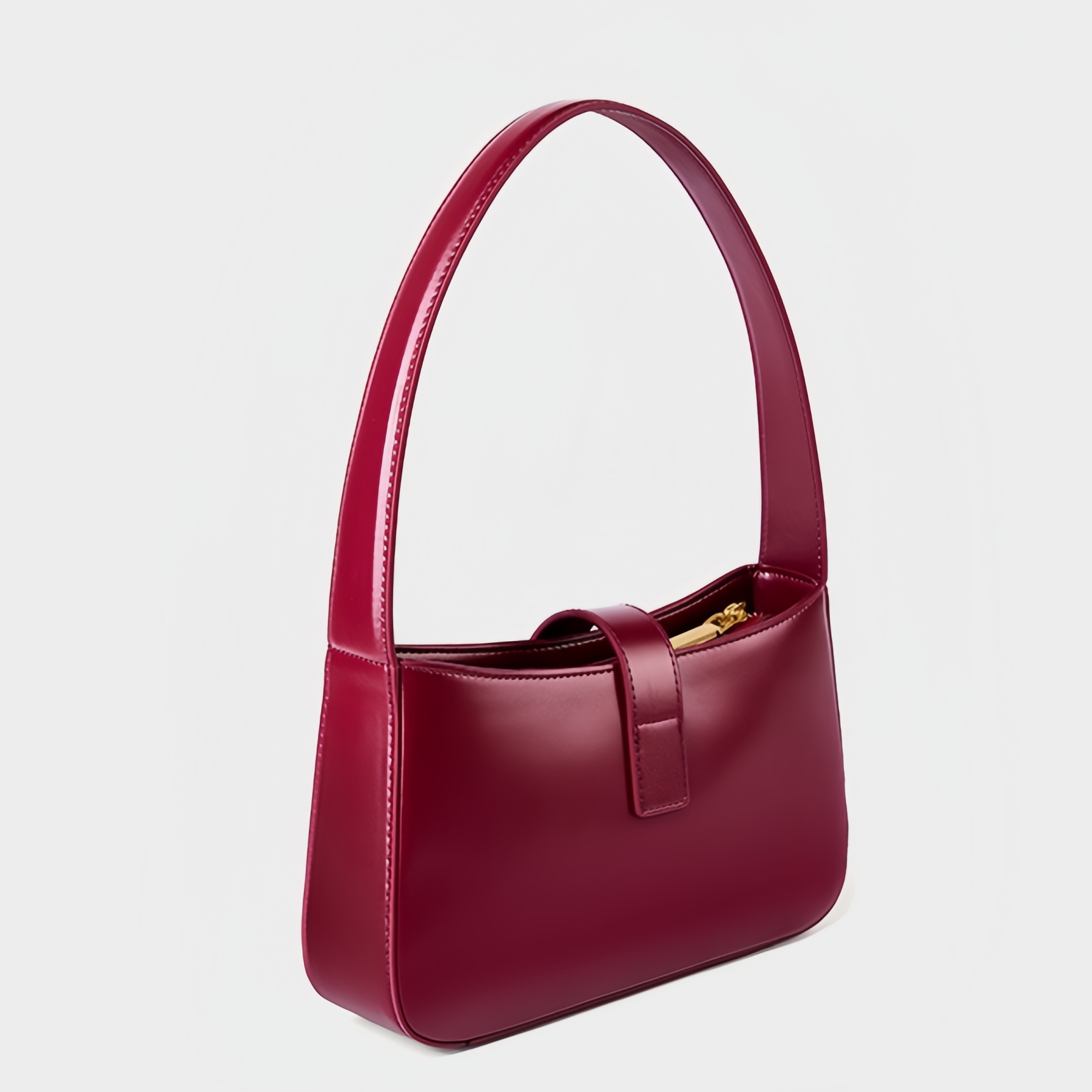 3色▪茶|黒|クラレット▪天然牛革ハンドバッグ▪牛革肩掛けバッグ