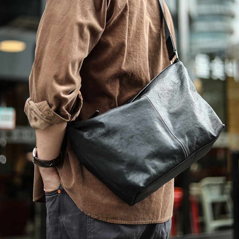 植物タンニン鞣しの天然牛革単肩斜ショルダーバッグXK3086777HD