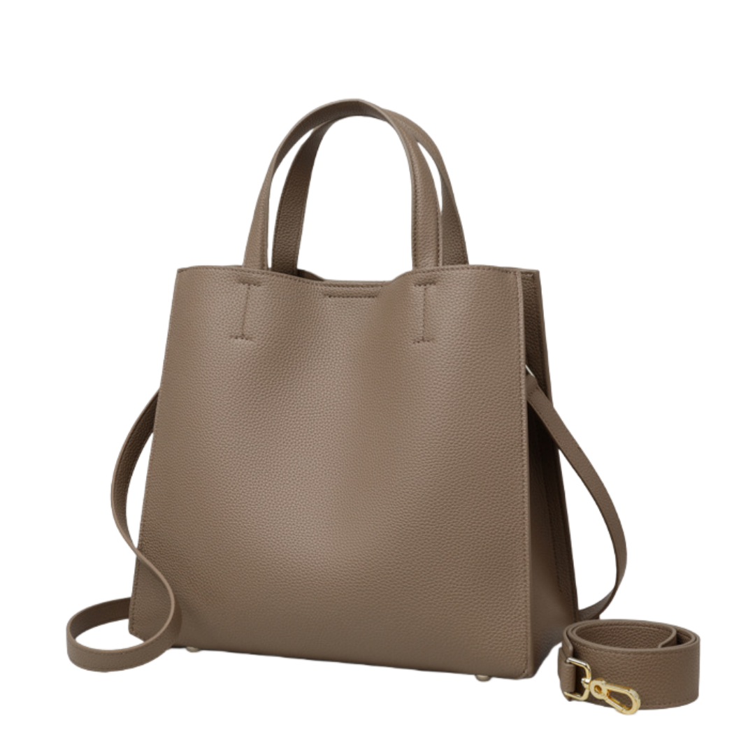 高級シボ革採用 大人のためのシンプルレザートート