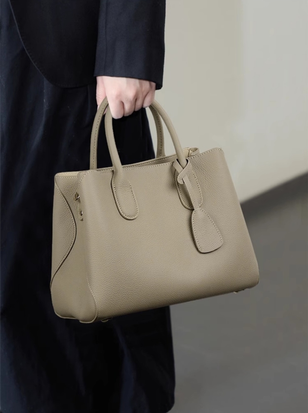 大容量厚手牛革斜ショルダーバッグ|4色展開