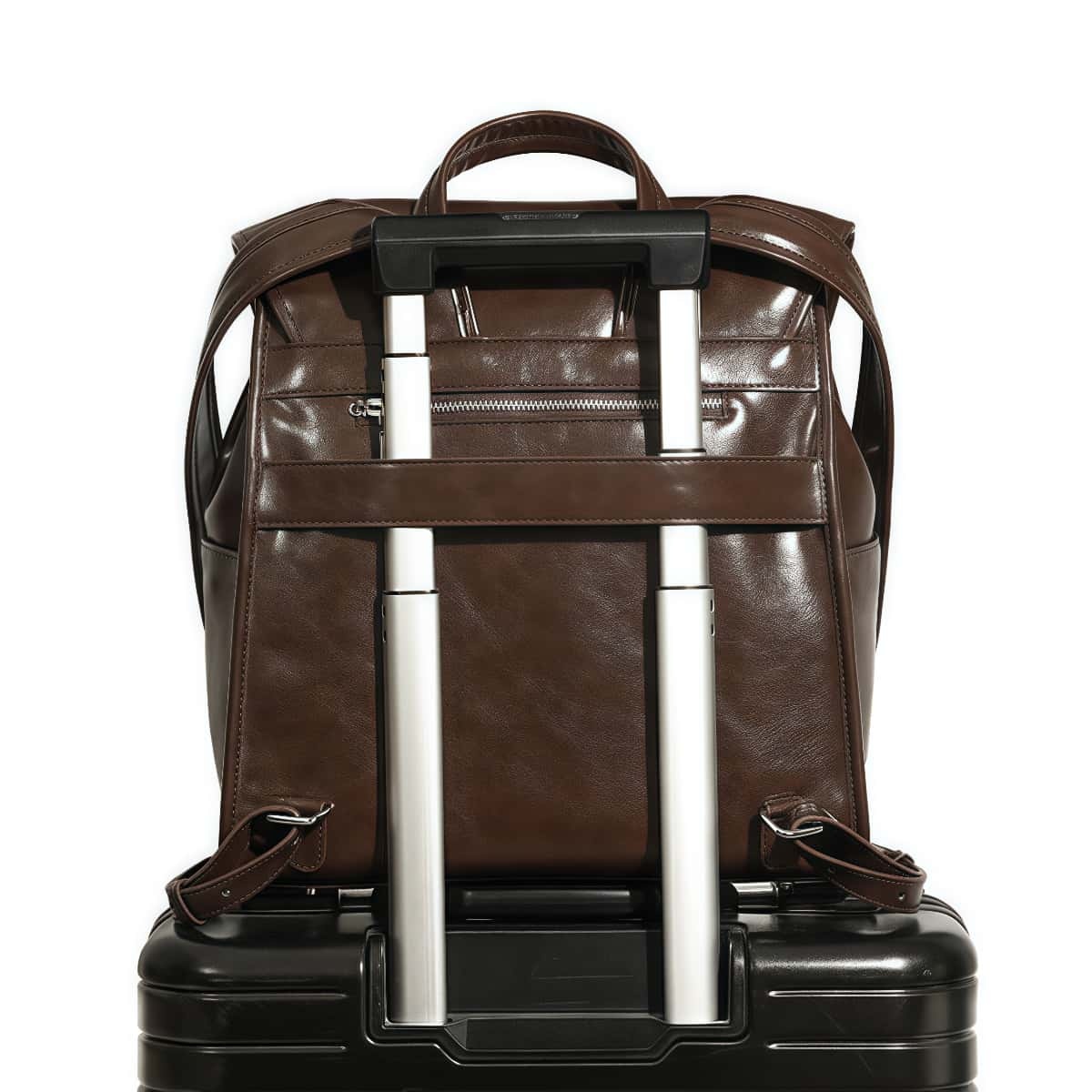 英国調の雰囲気の本革リュック|レトロモダンなスクエアリュック