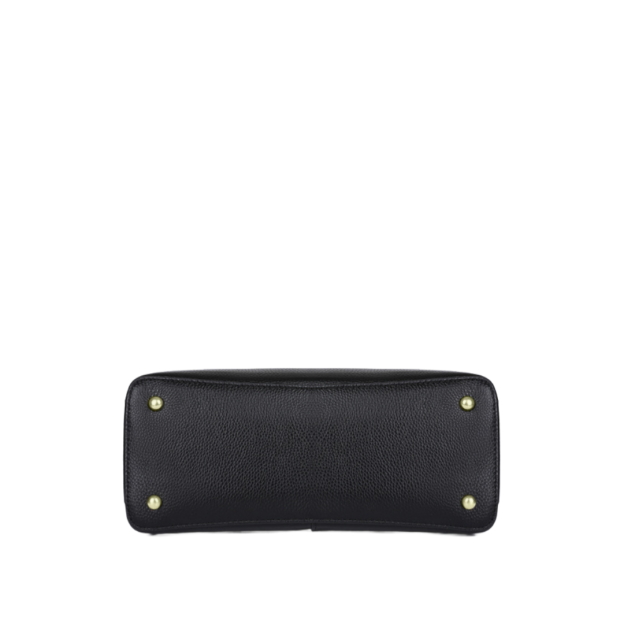 上品で洗練された牛革通勤ハンドバッグ