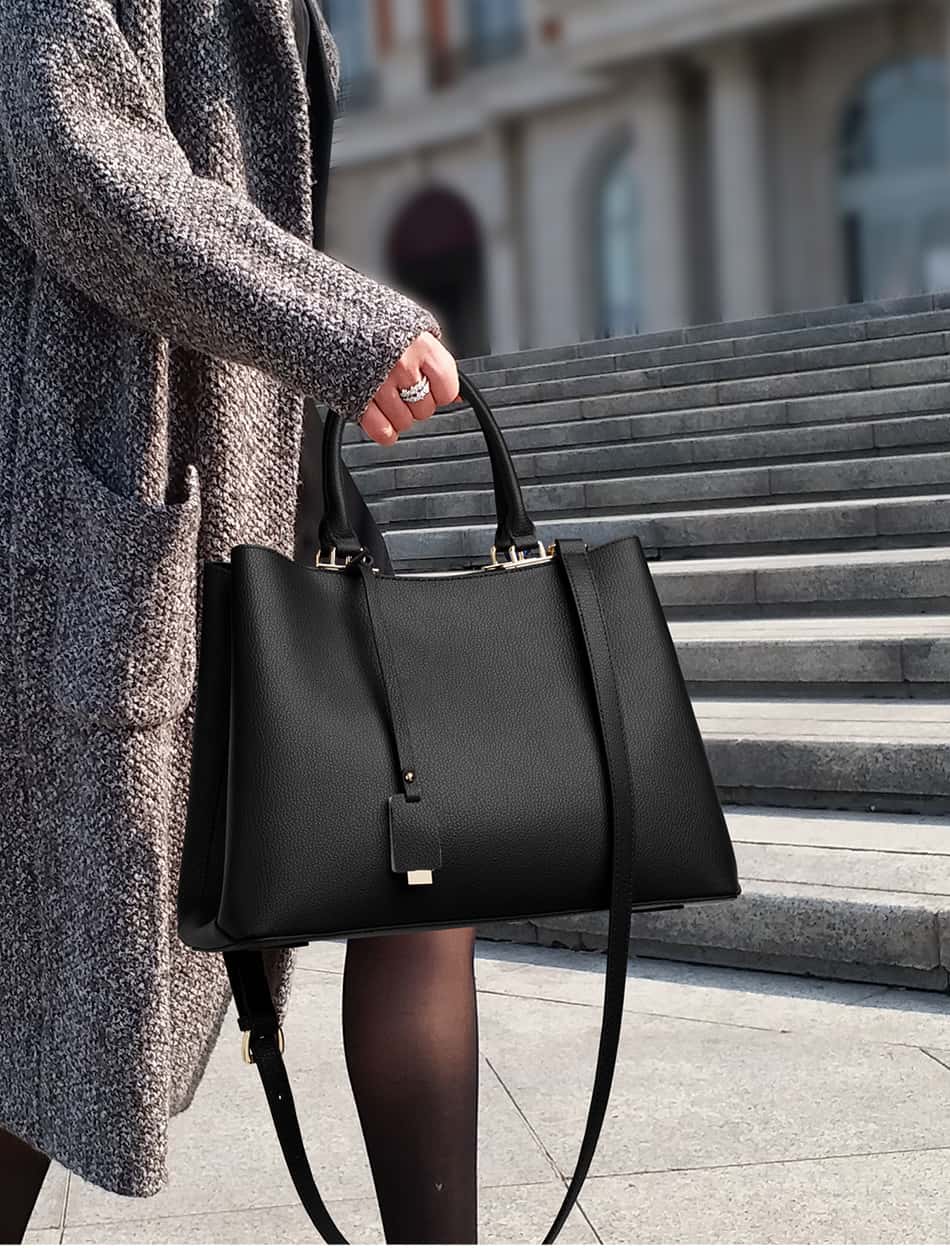 牛革エレガントトートバッグ