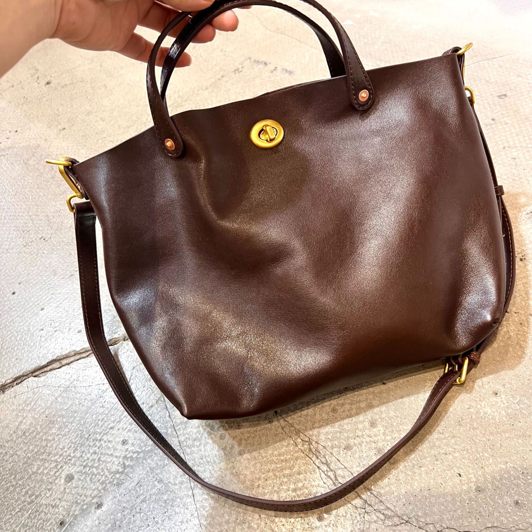 2way牛革斜め掛けバッグ