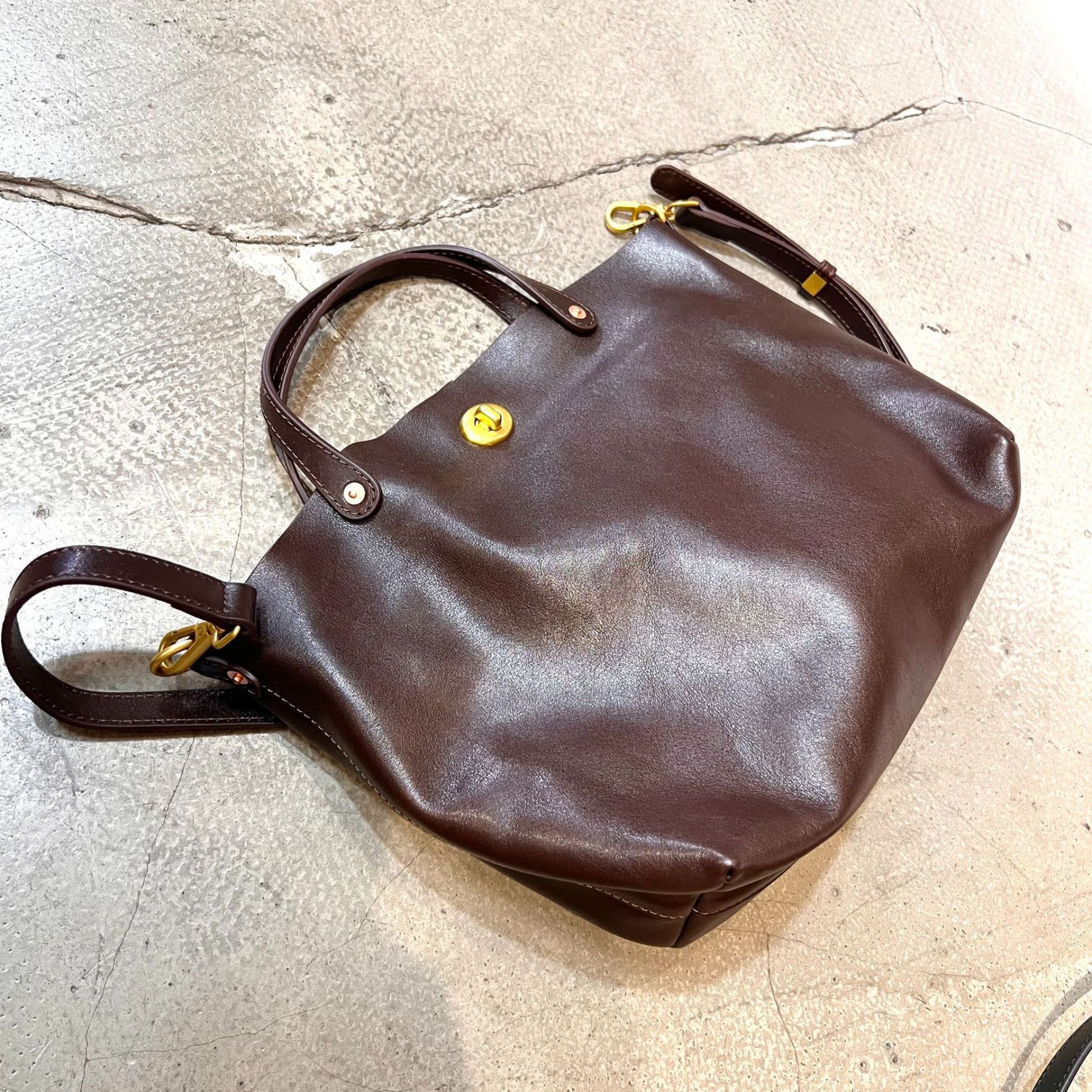 2way牛革斜め掛けバッグ