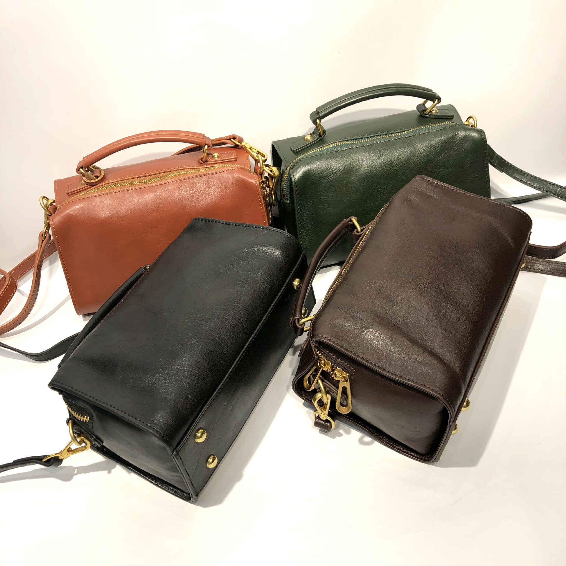 4色展開本革ボストンバッグ|厚手牛革