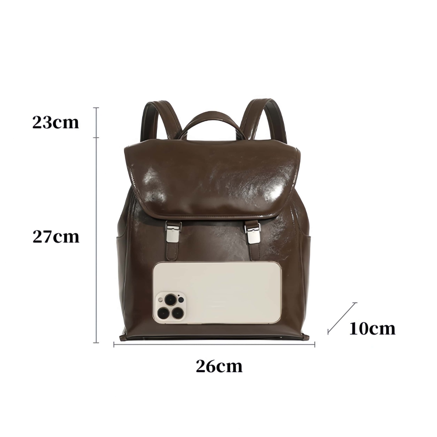 英国調の雰囲気の本革リュック|レトロモダンなスクエアリュック