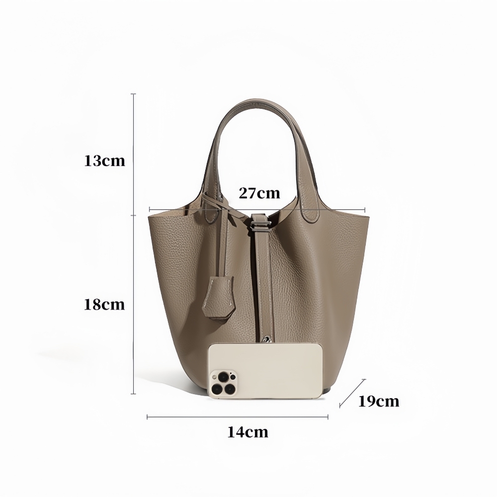 上質本革ミニバケツバッグ 