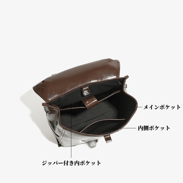 英国調の雰囲気の本革リュック|レトロモダンなスクエアリュック