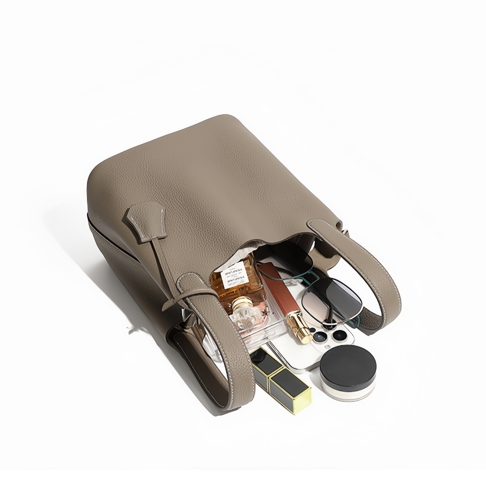 上質本革ミニバケツバッグ 