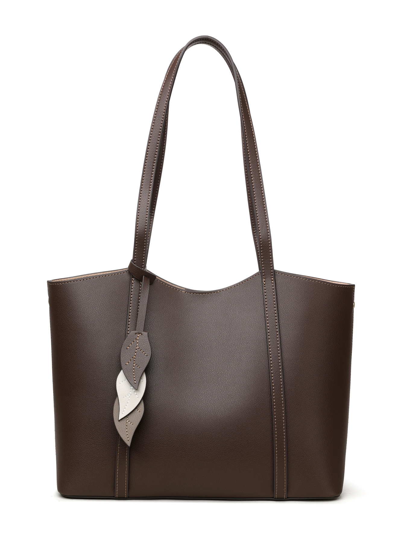 通勤に最適大容量牛革トートバッグ 