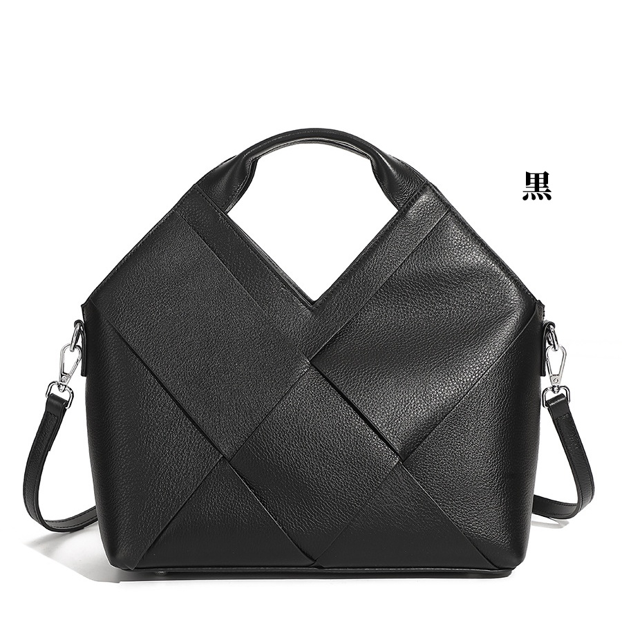 本革手編み斜め掛けショルダーバッグ