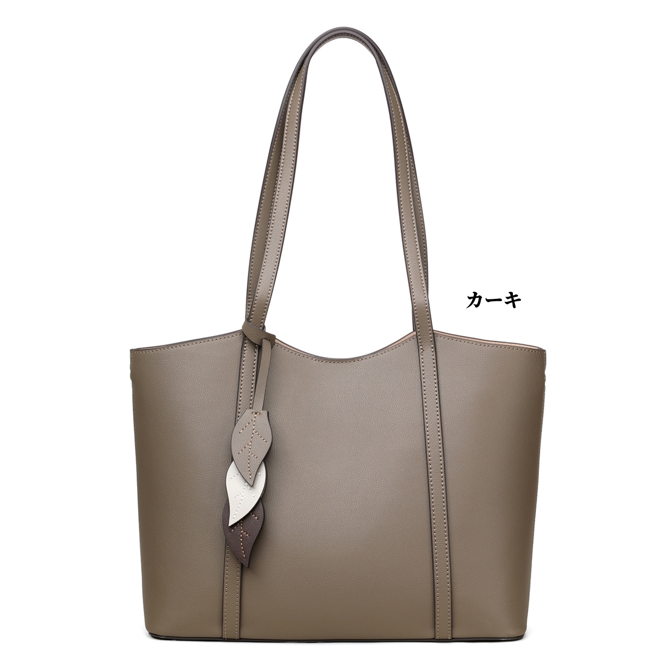 通勤に最適大容量牛革トートバッグ