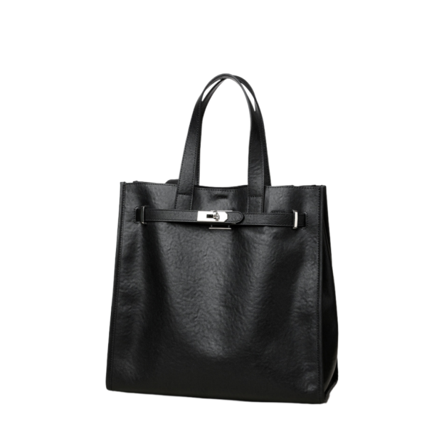 レザー縦長トートバッグ