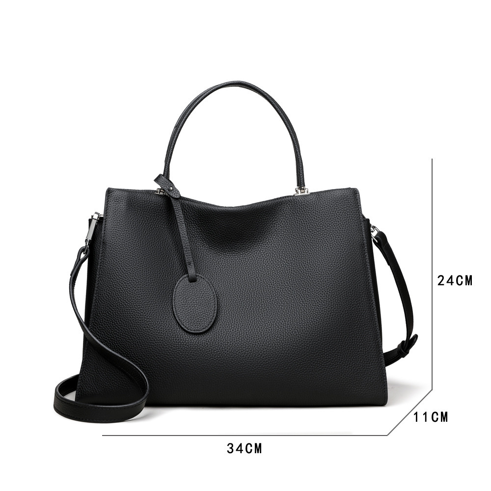 シボ革2WAYトート|A4書類対応