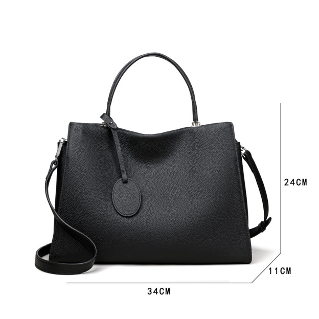 シボ革2WAYトート|A4書類対応