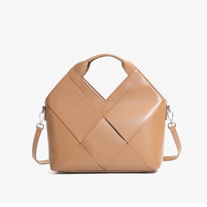 本革手編み斜め掛けショルダーバッグ