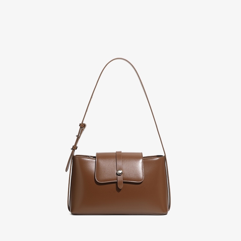 光沢感の肩掛けバッグ|牛革ショルダーバッグ