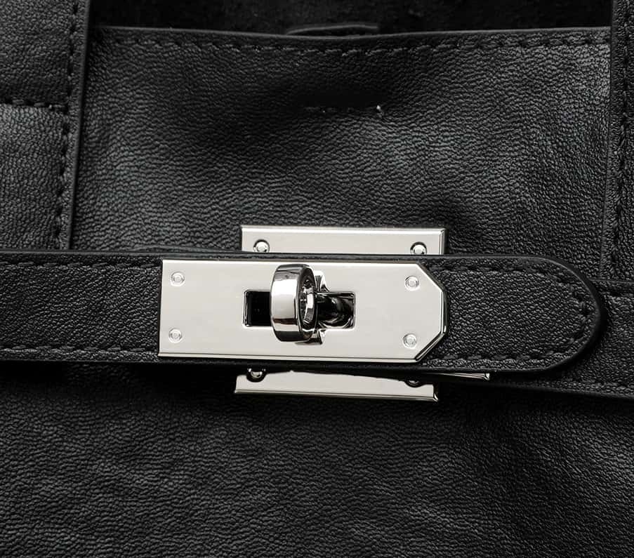 レザー縦長トートバッグ