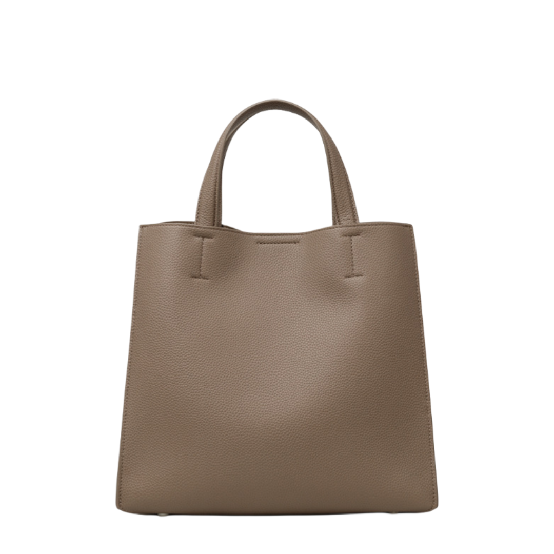 高級シボ革採用 大人のためのシンプルレザートート