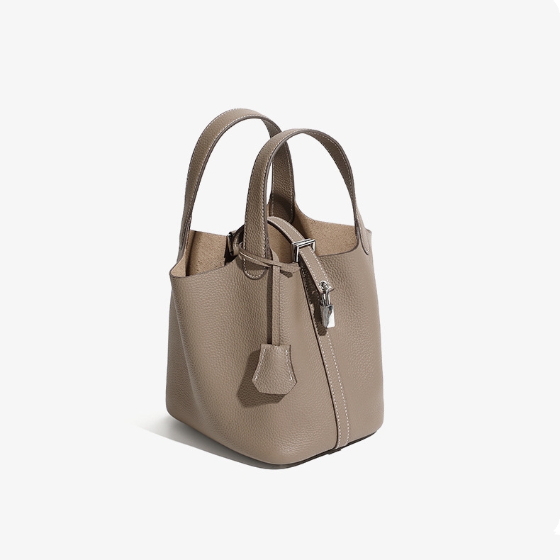 上質本革ミニバケツバッグ 