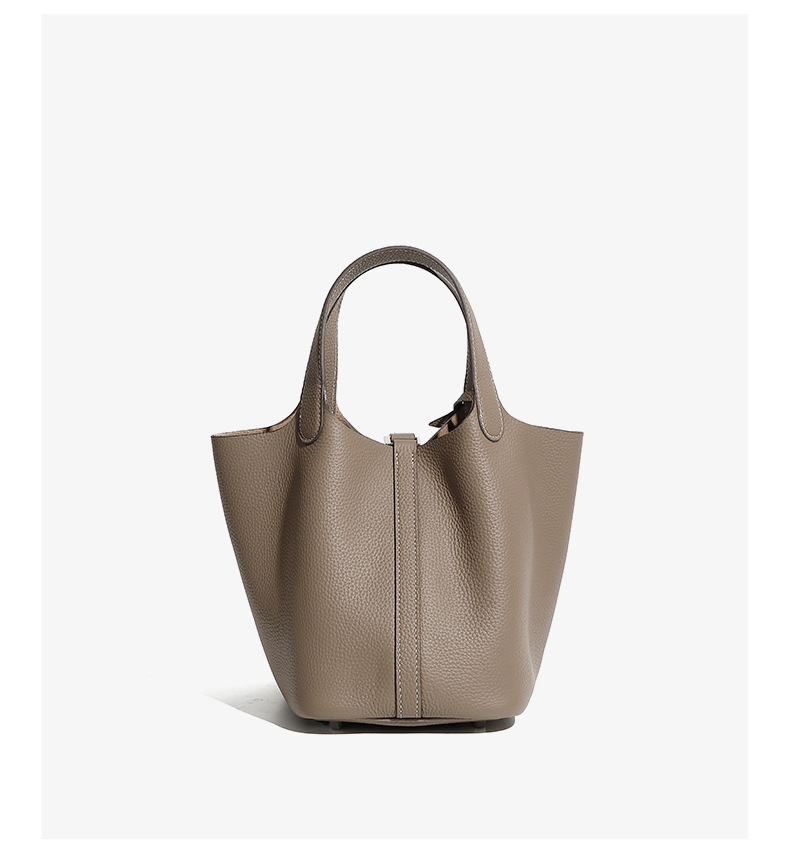 上質本革ミニバケツバッグ 