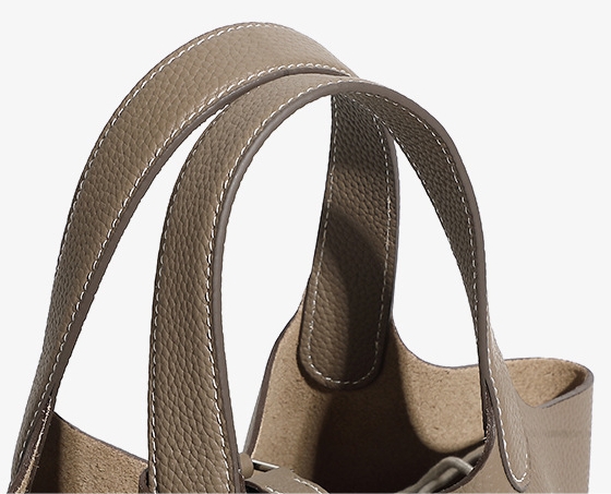 上質本革ミニバケツバッグ 