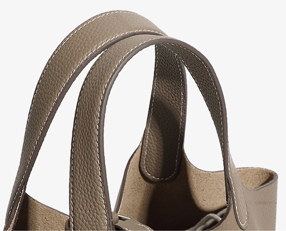 上質本革ミニバケツバッグ 