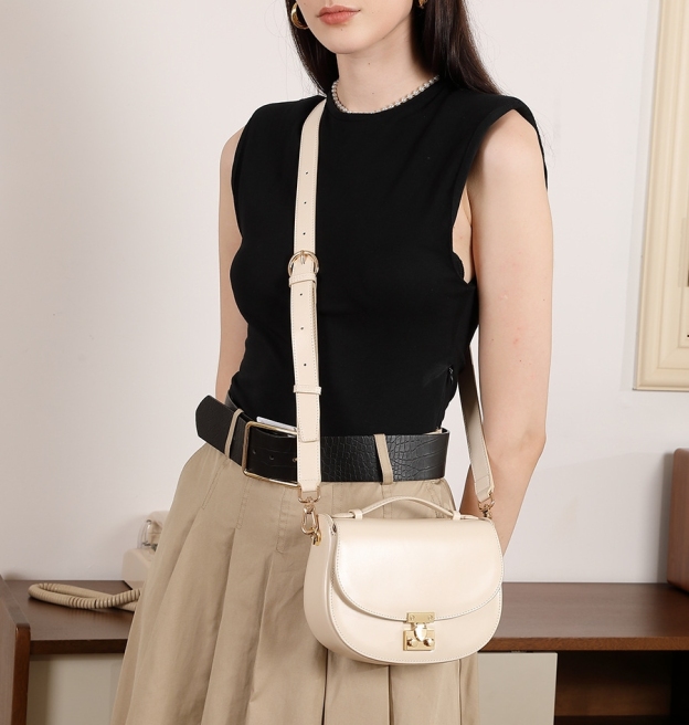 上質レザーサドルバッグ|2WAYフラップショルダー