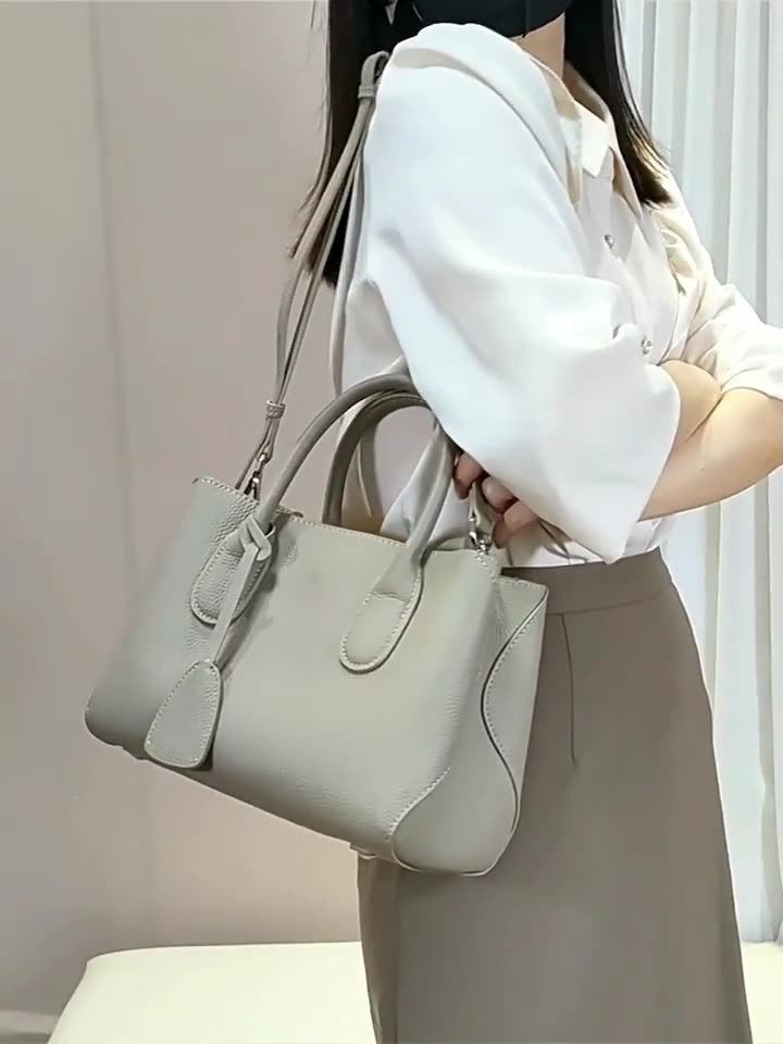 大容量厚手牛革斜ショルダーバッグ|4色展開