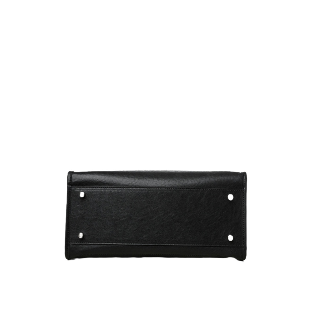 レザー縦長トートバッグ