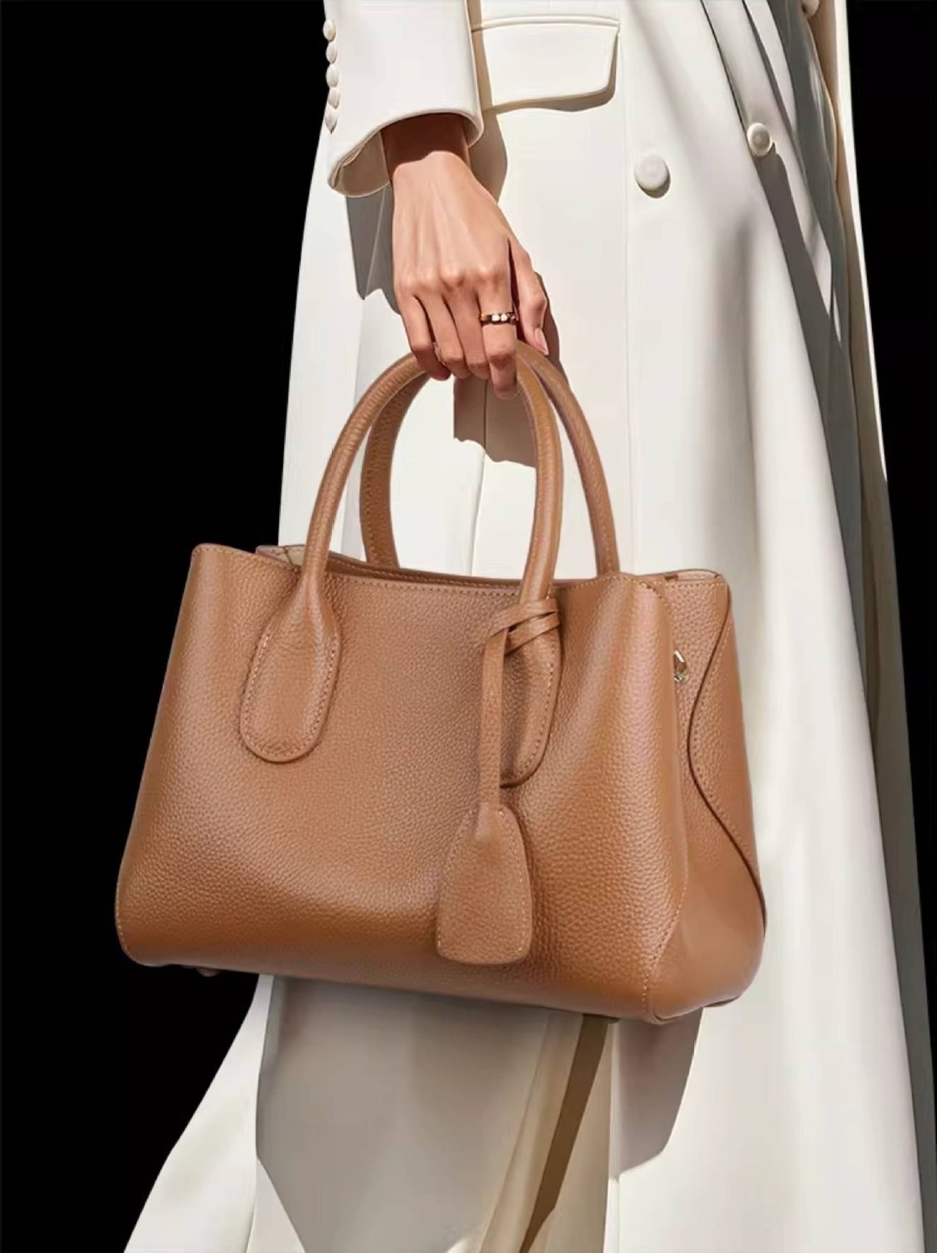 大容量厚手牛革斜ショルダーバッグ|4色展開