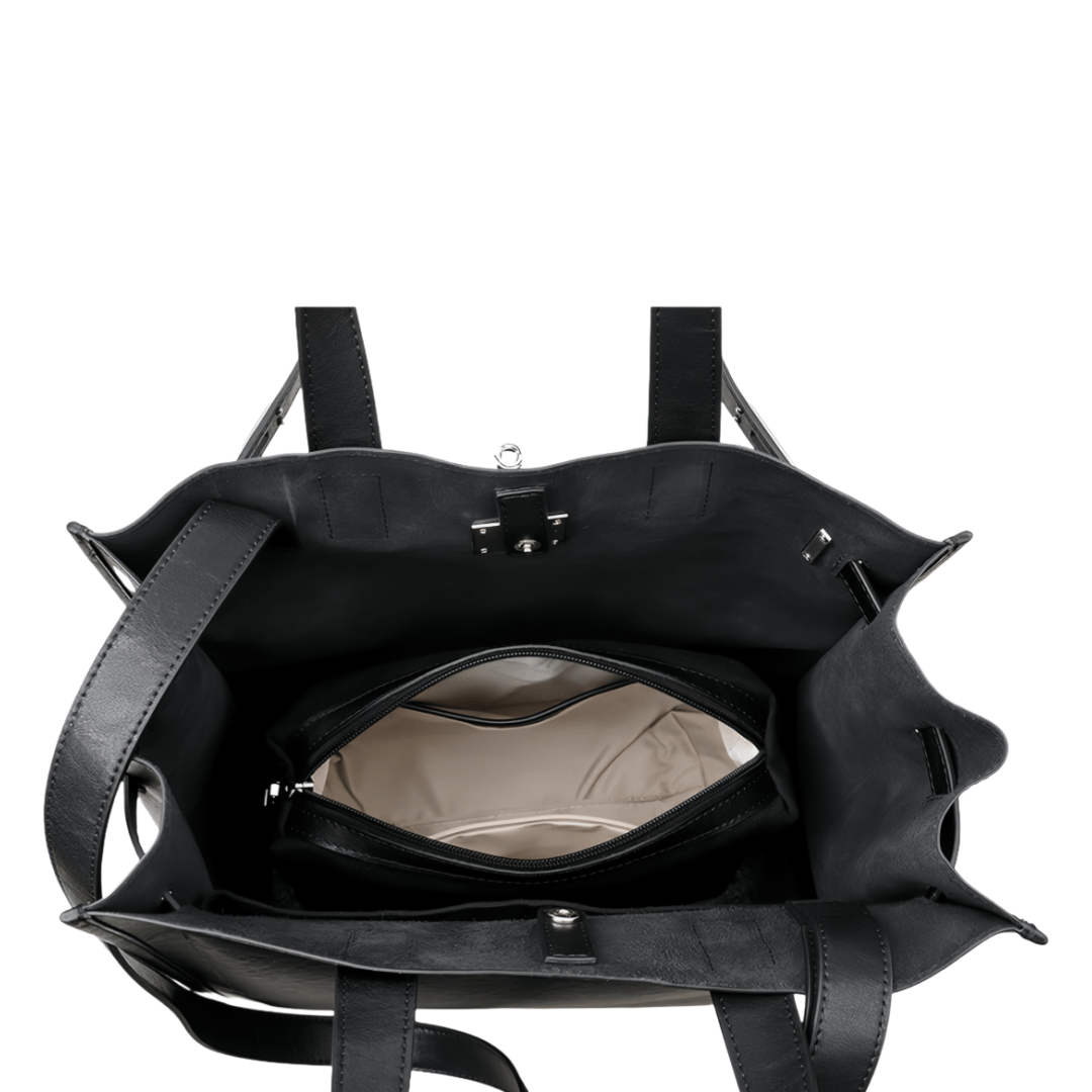 レザー縦長トートバッグ