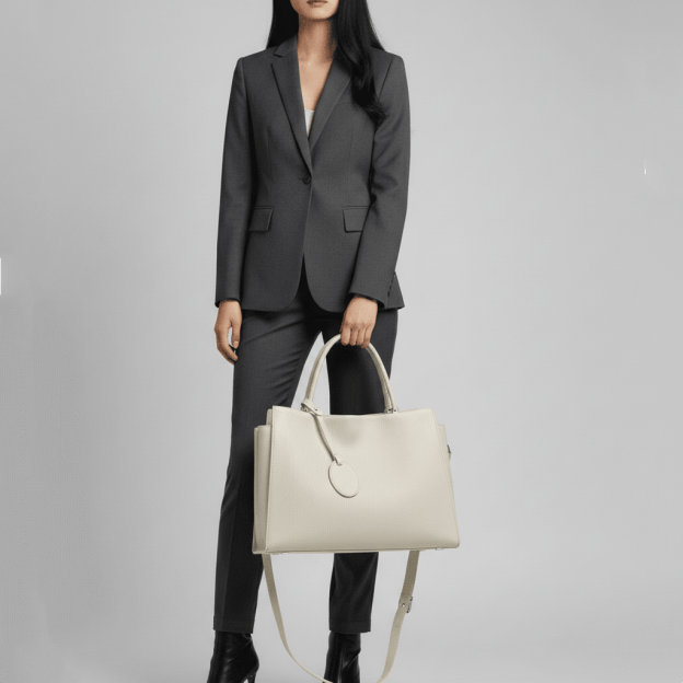 シボ革2WAYトート|A4書類対応