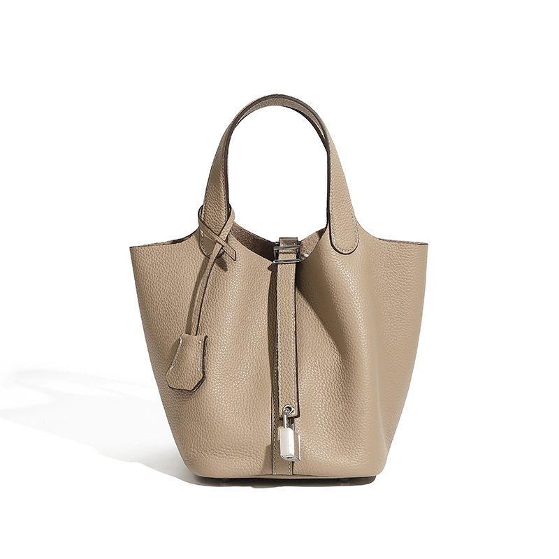 上質本革ミニバケツバッグ 