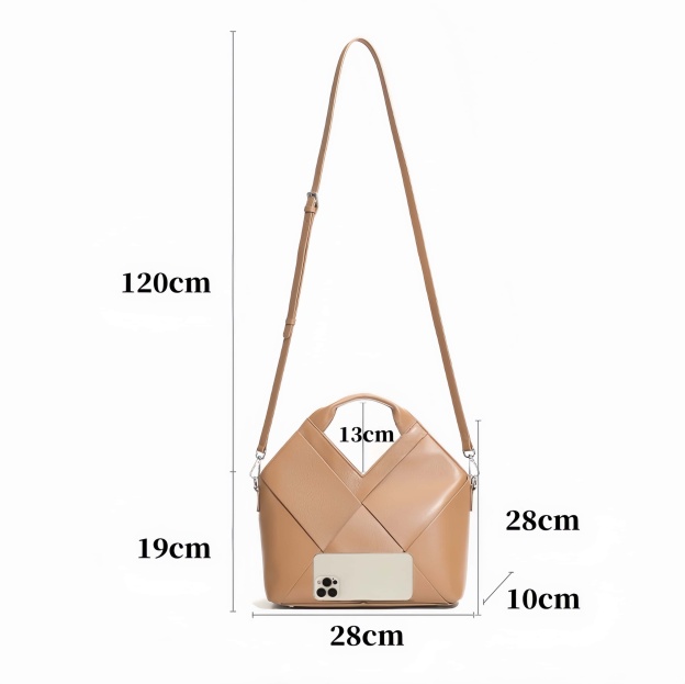 本革手編み斜め掛けショルダーバッグ