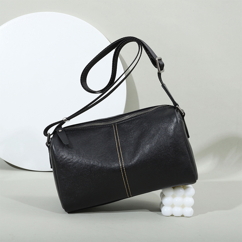 植物タンニン鞣しの天然牛革クロスボディバッグ/クラッチバッグXK2076076HD