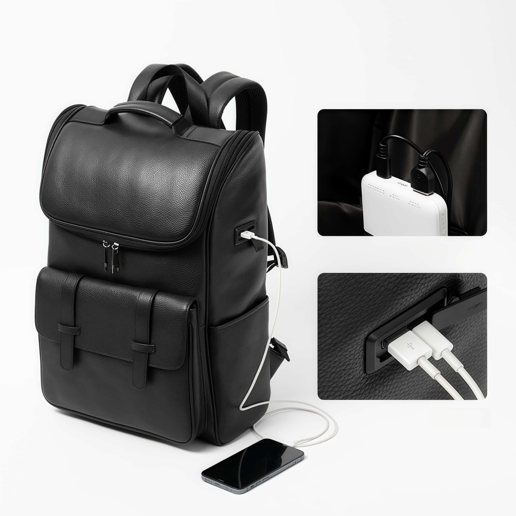 【ヴィンテージ風 】牛革バックパック 15.6 インチ PC 収納可｜大容量設計・通勤・旅行対応|