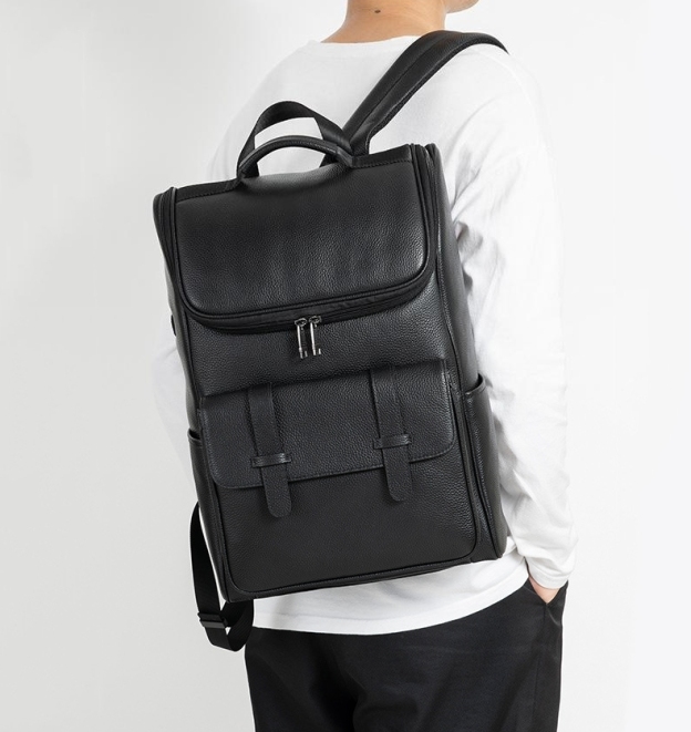 【ヴィンテージ風 】牛革バックパック 15.6 インチ PC 収納可｜大容量設計・通勤・旅行対応|