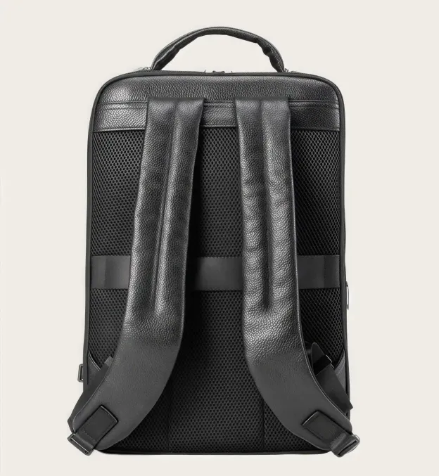 【シンプルヴィンテージ風】牛革バックパック｜通勤・ビジネス旅行に適した大容量仕様｜15.6インチ PC 収納可