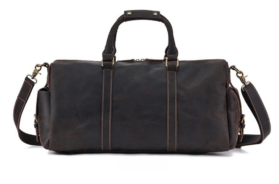 行李包大容量批发疯马皮男包旅行包男款斜挎行李袋真皮手提旅行袋