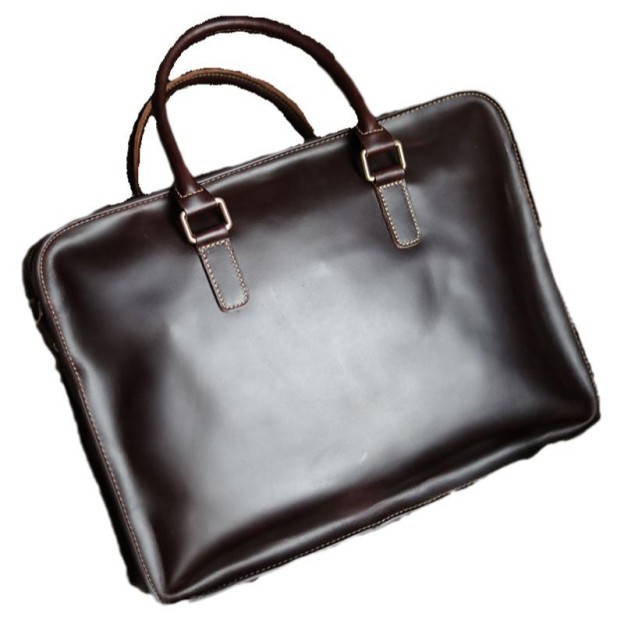 小众日式牛皮高级感公文包通勤男士手提包真皮公务文件包电脑男包