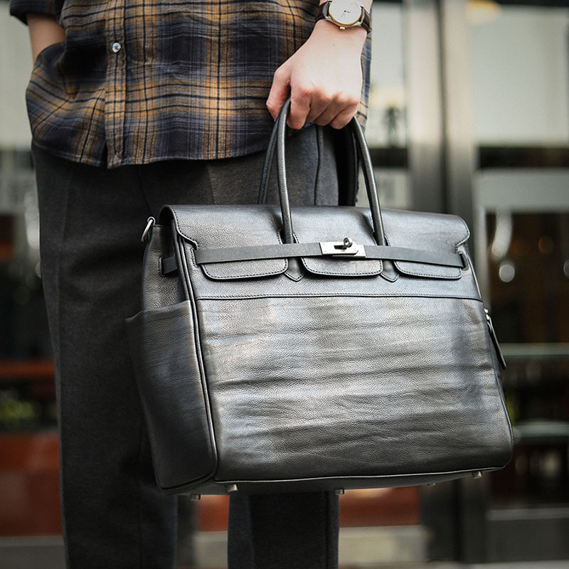 植物タンニン鞣しの天然牛革ハンドバッグ、ショルダ一 -ST5089201HD