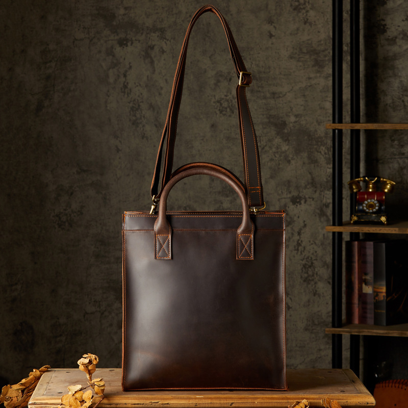 牛革のビジネスハンドバッグ|シングルショルダー・クロスボディ