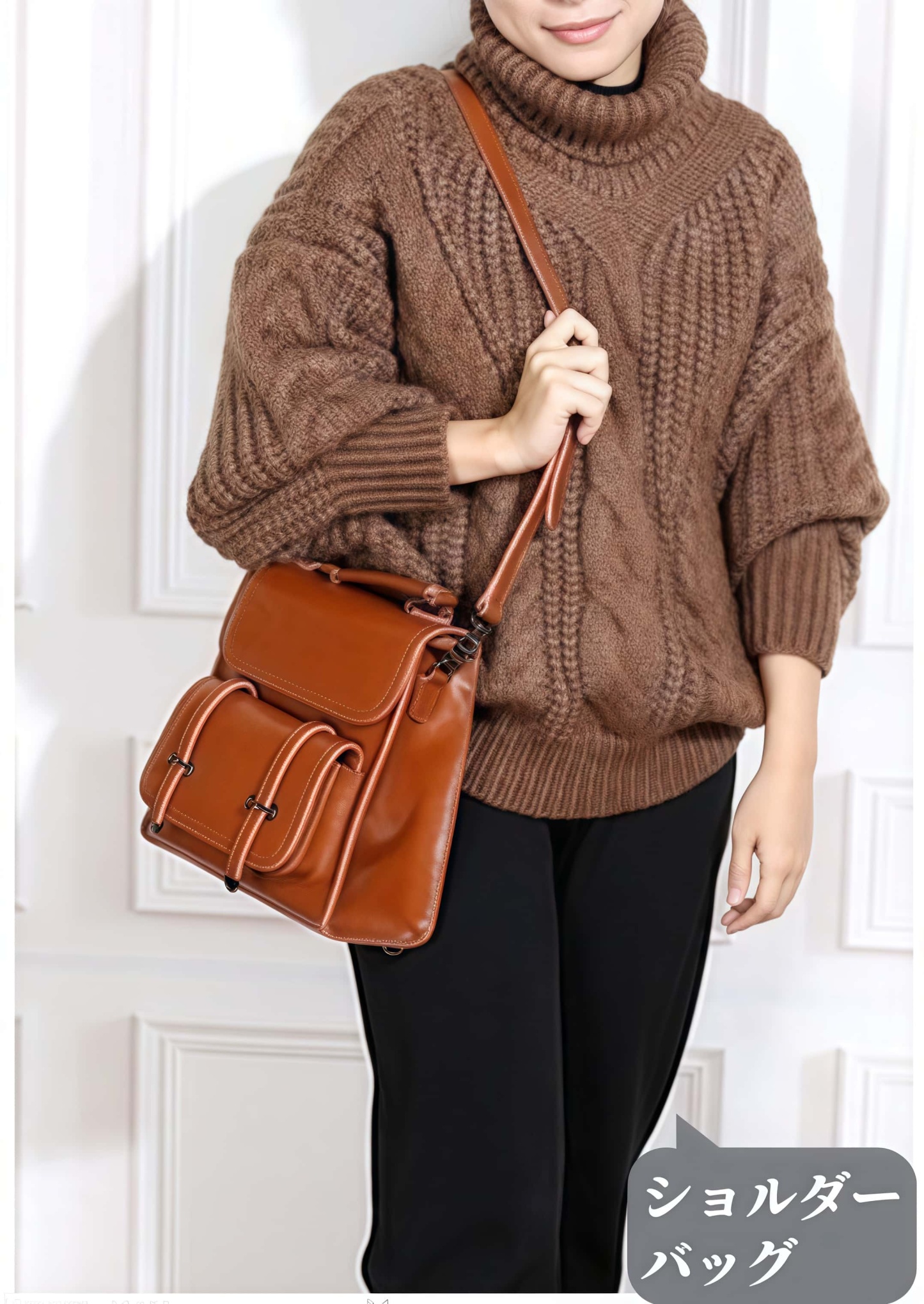 NEW ! •多機能•4つの使用モード切り替え！•天然な油蜡牛革リユック・バック•牛革斜めがけバッグ •牛革ハンドバッグ