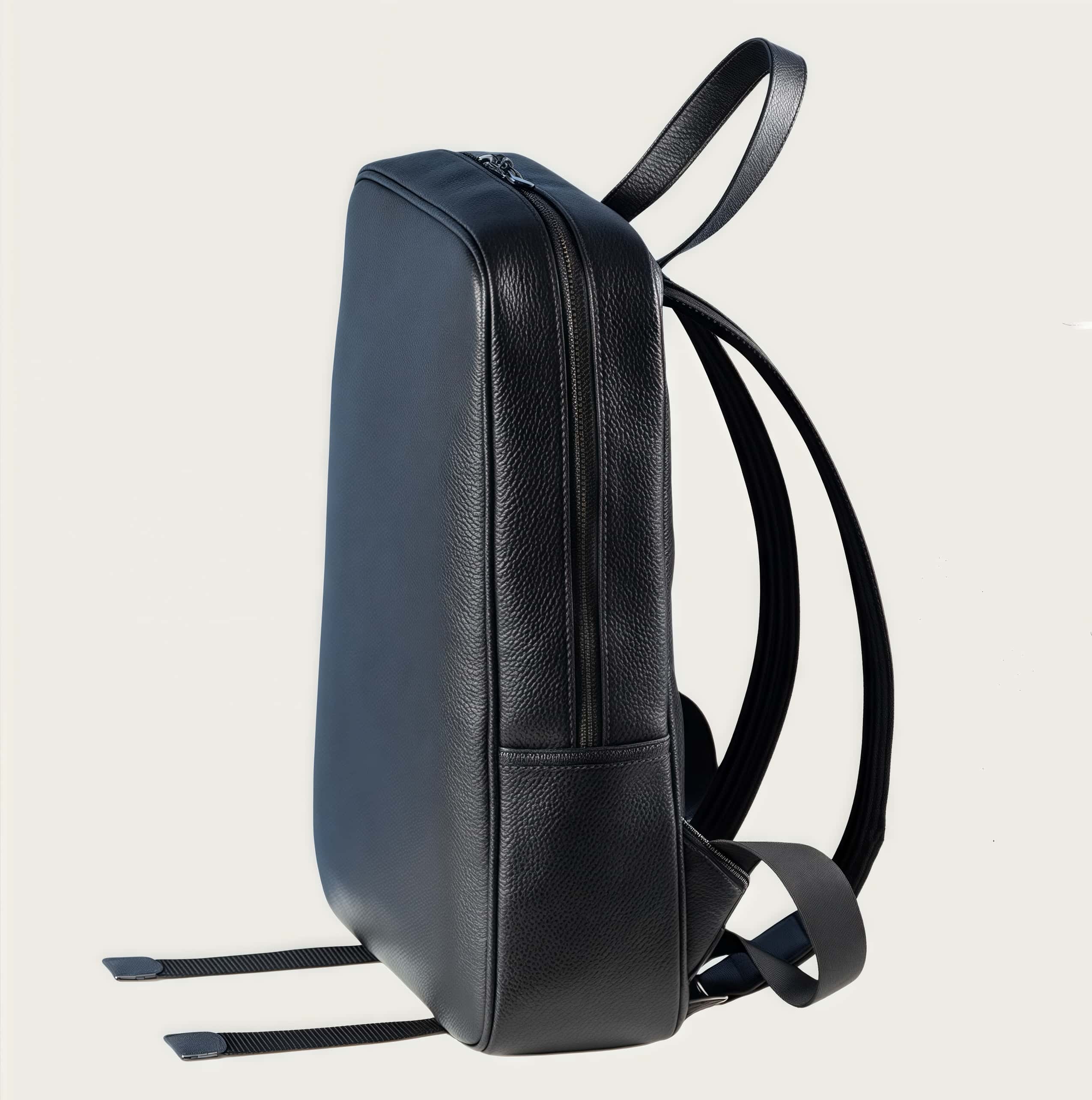 天然牛革製 ビジネス通勤向け ダブルストラップリュック