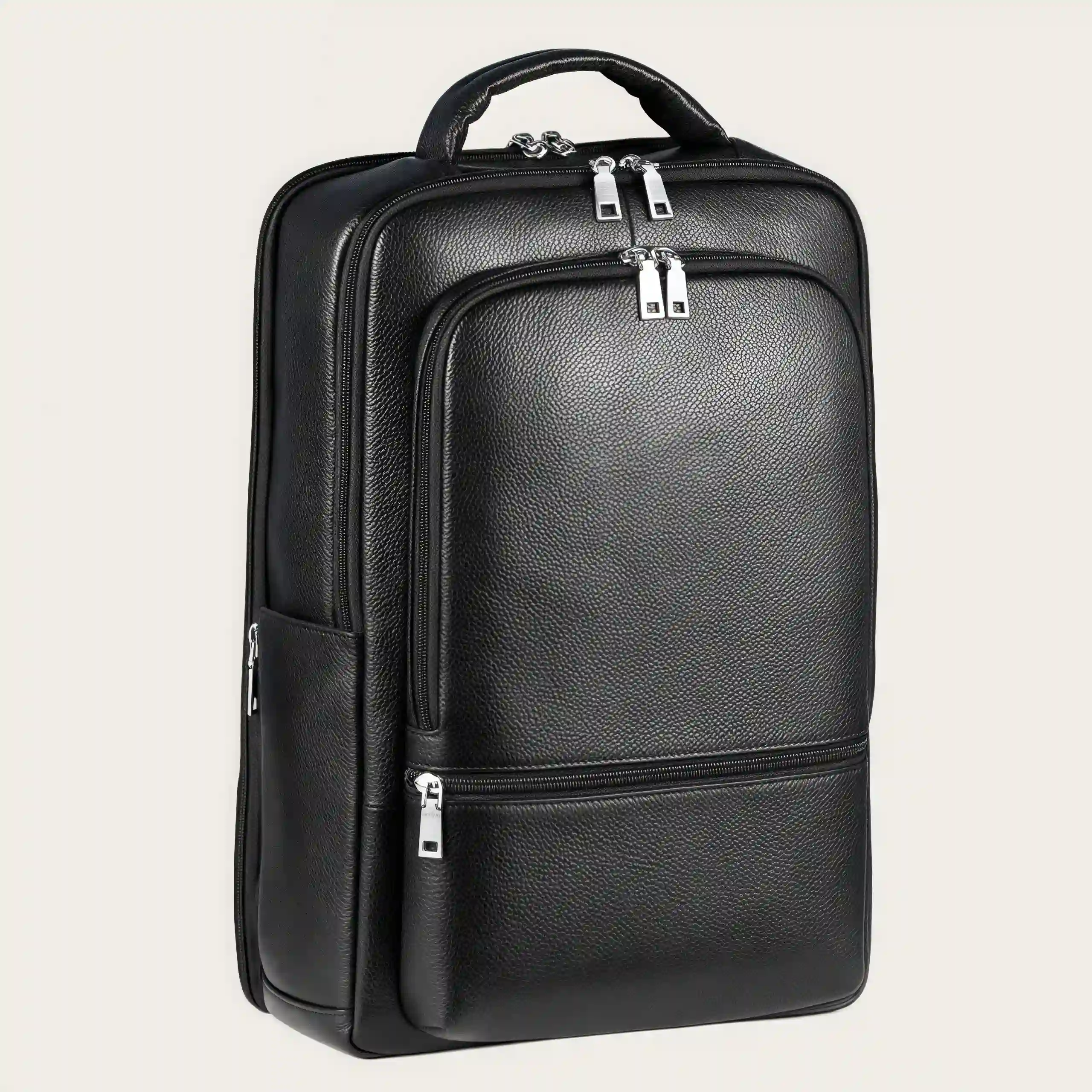 【シンプルヴィンテージ風】牛革バックパック｜通勤・ビジネス旅行に適した大容量仕様｜15.6インチ PC 収納可