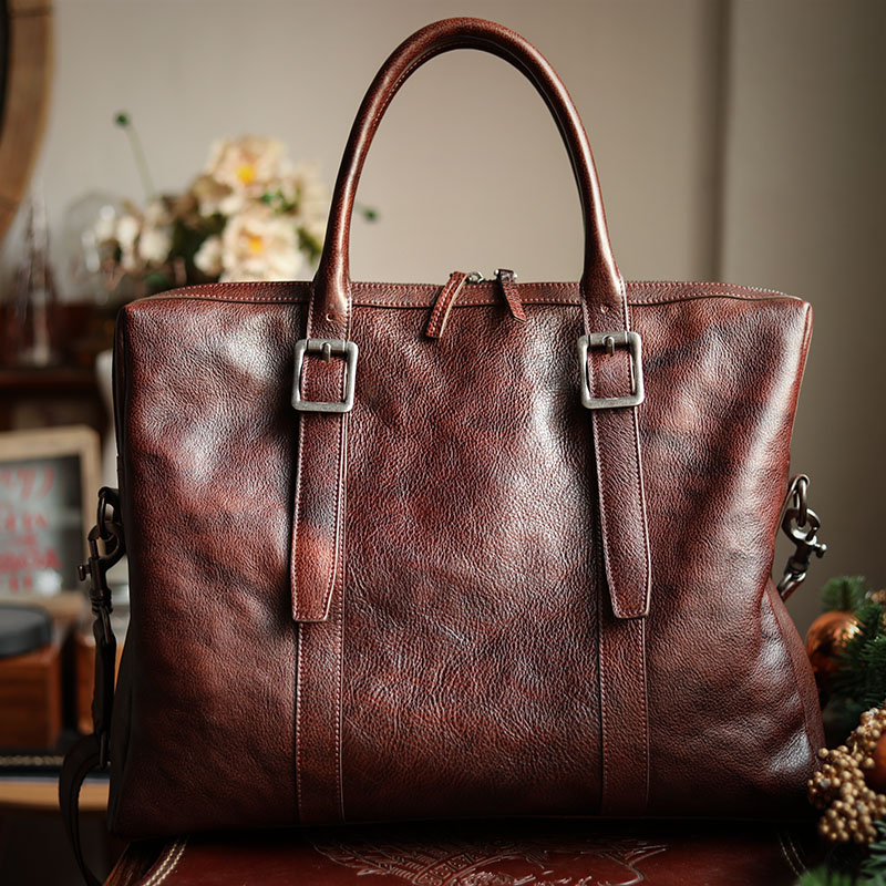 天然牛革ビジネスバッグ/レザーハンドバッグ-ST5039876HD