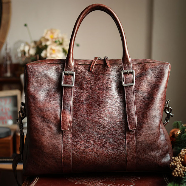 天然牛革ビジネスバッグ/レザーハンドバッグ-ST5039876HD